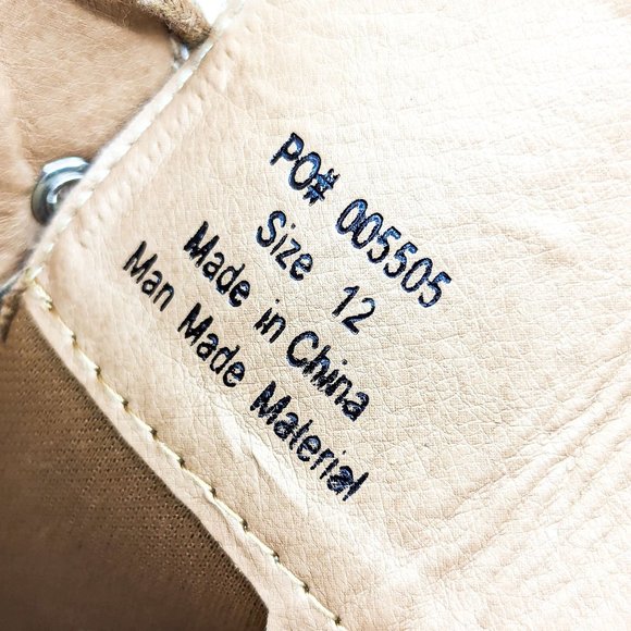 Journee Collection Women Tru Comfort Beige Vegan Leather Combat Boots size 12 - Picture 7 of 12